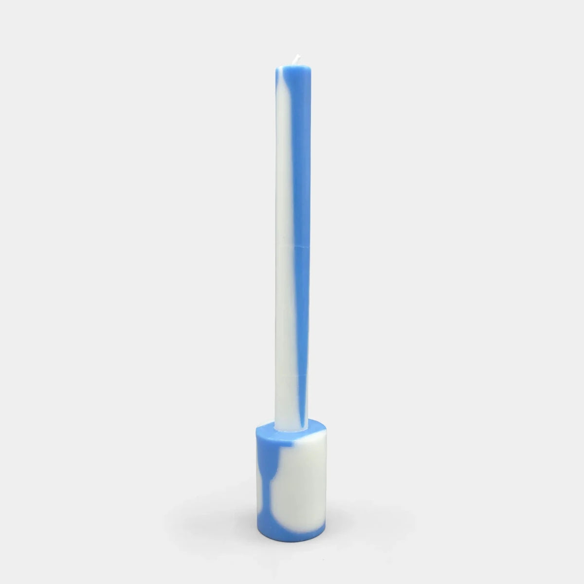 54Celsius Illusion Taper Pillar Candle | Blue & White