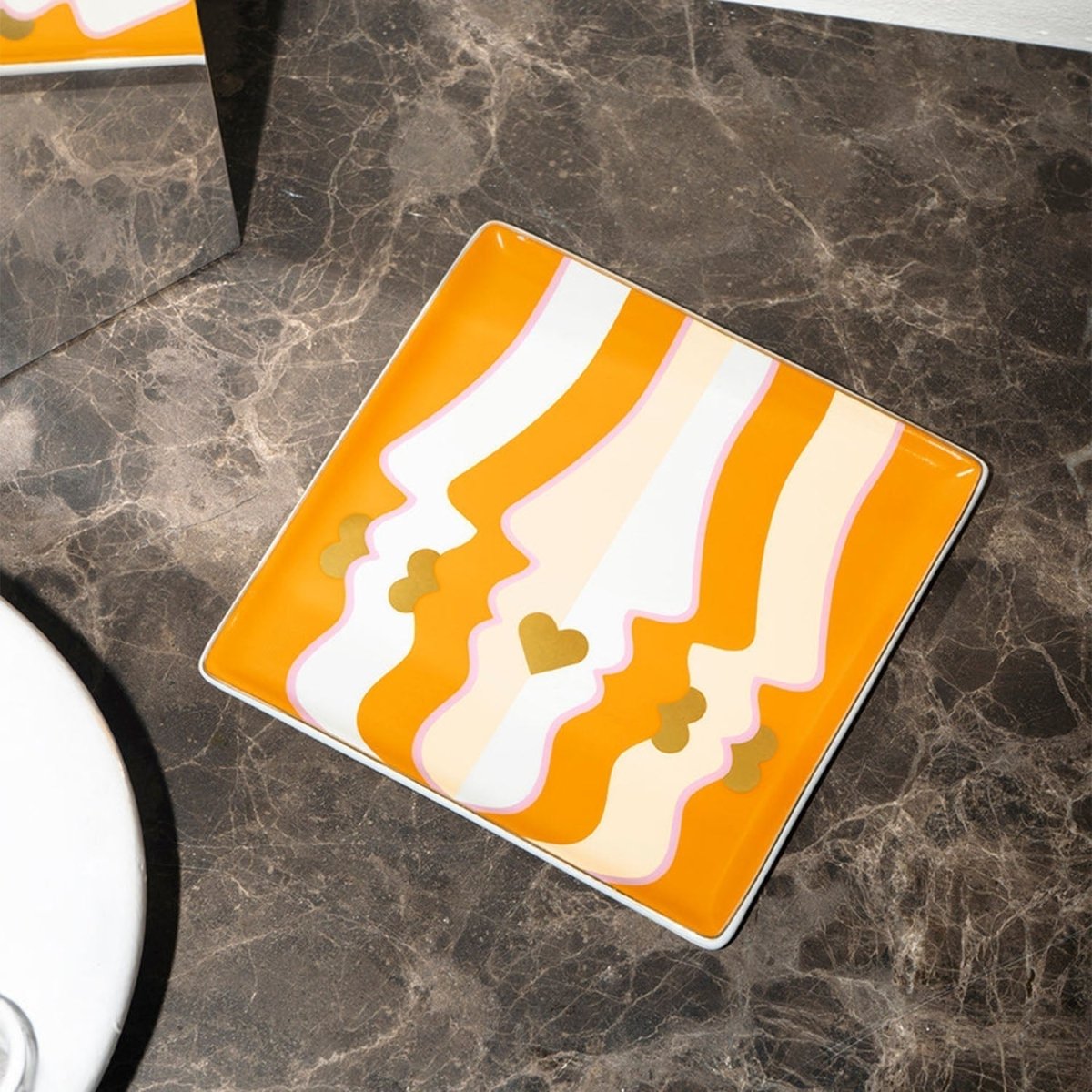 54Celsius OCTAEVO Beso Ceramic Trinket Tray - Orange