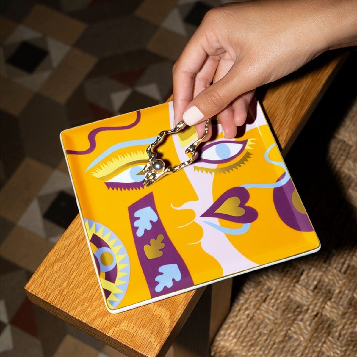 54Celsius OCTAEVO Claire Johnson Ceramic Trinket Tray - Orange