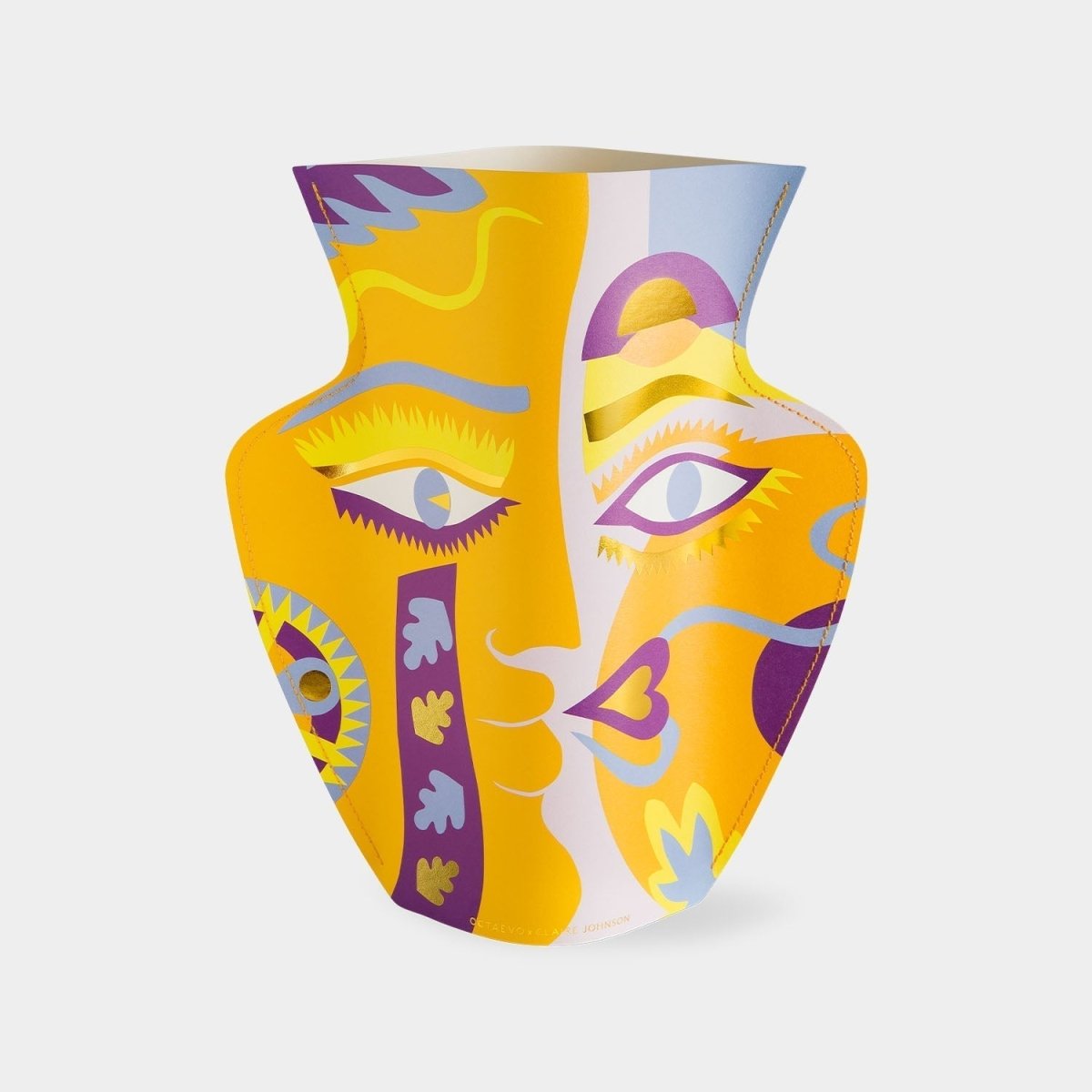 54Celsius OCTAEVO Claire Johnson Paper Vase - Orange