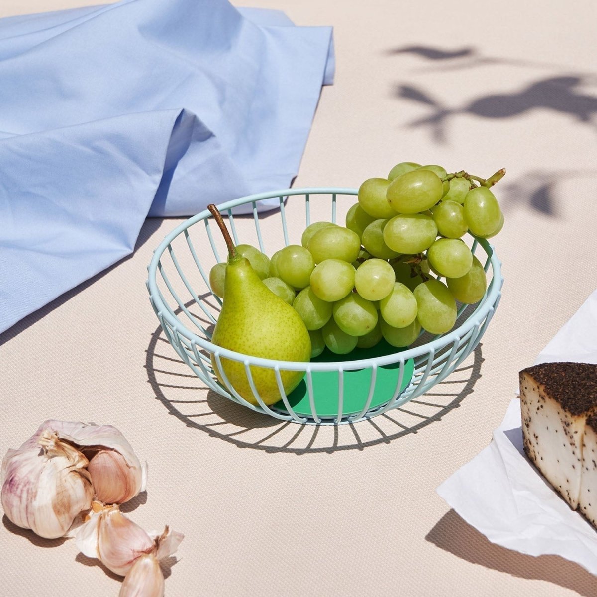 54Celsius OCTAEVO Iris Wire Fruit Basket, Small - Light Blue