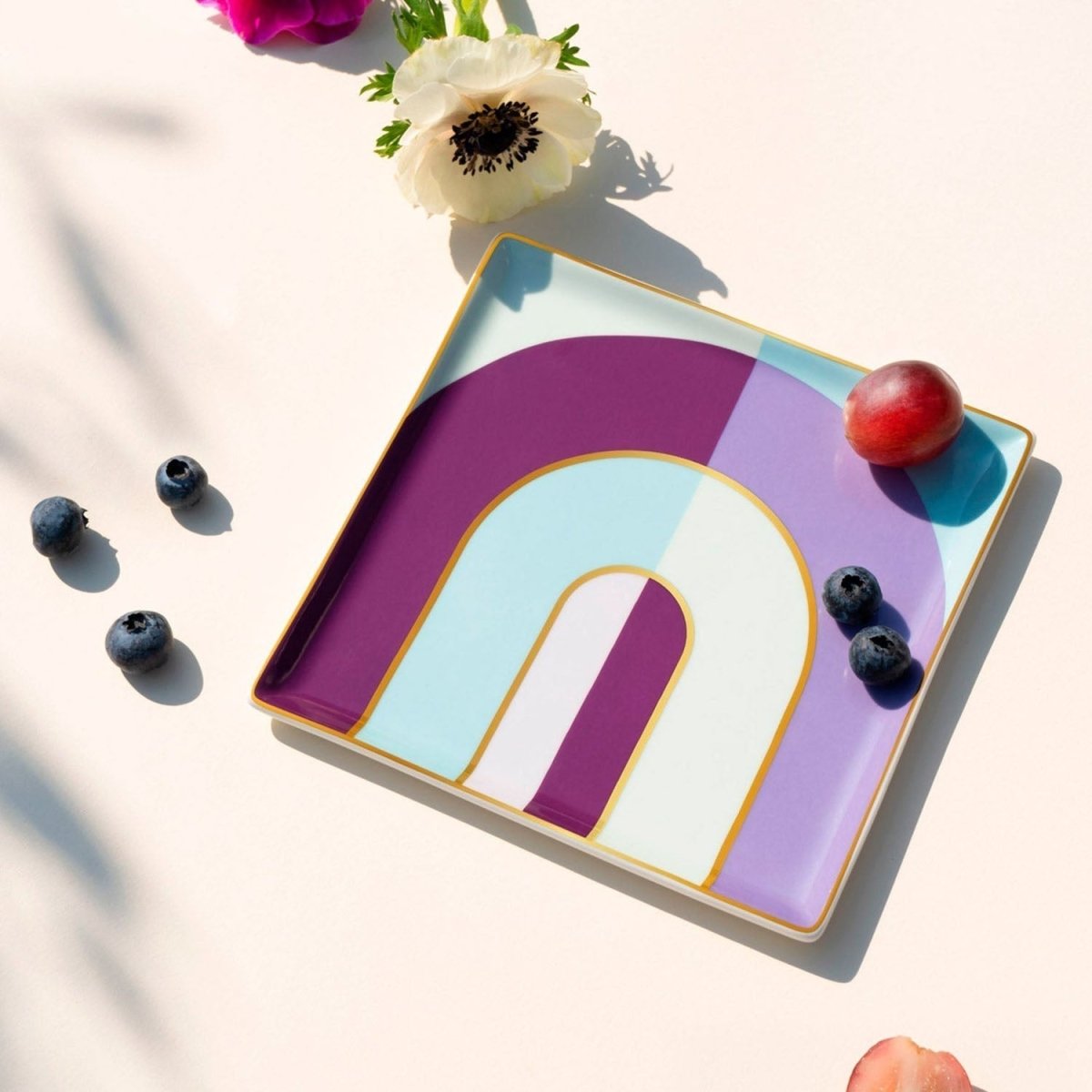 54Celsius OCTAEVO Riviera Arch Ceramic Trinket Tray - Purple