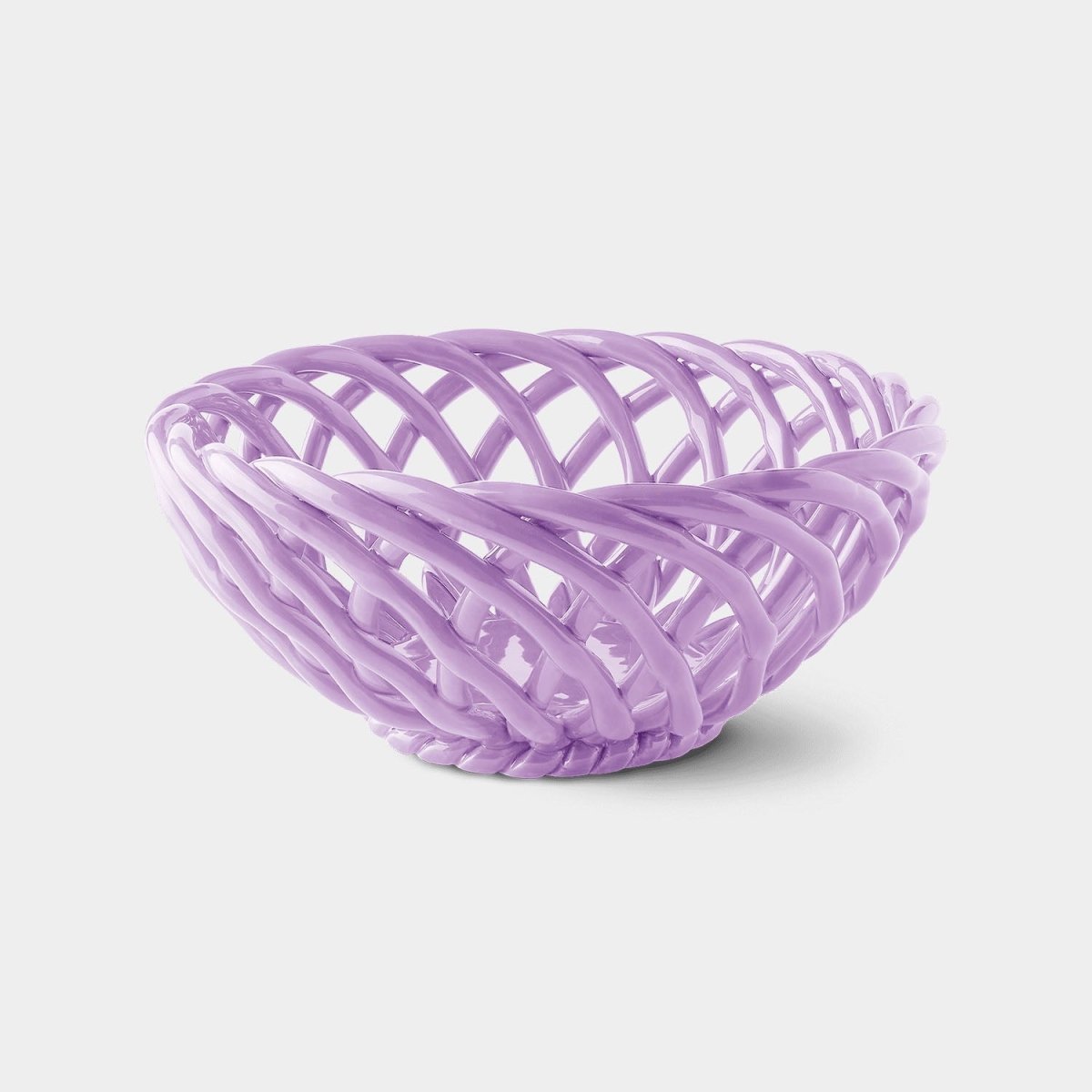 54Celsius OCTAEVO Sicilia Ceramic Basket, Large - Lilac