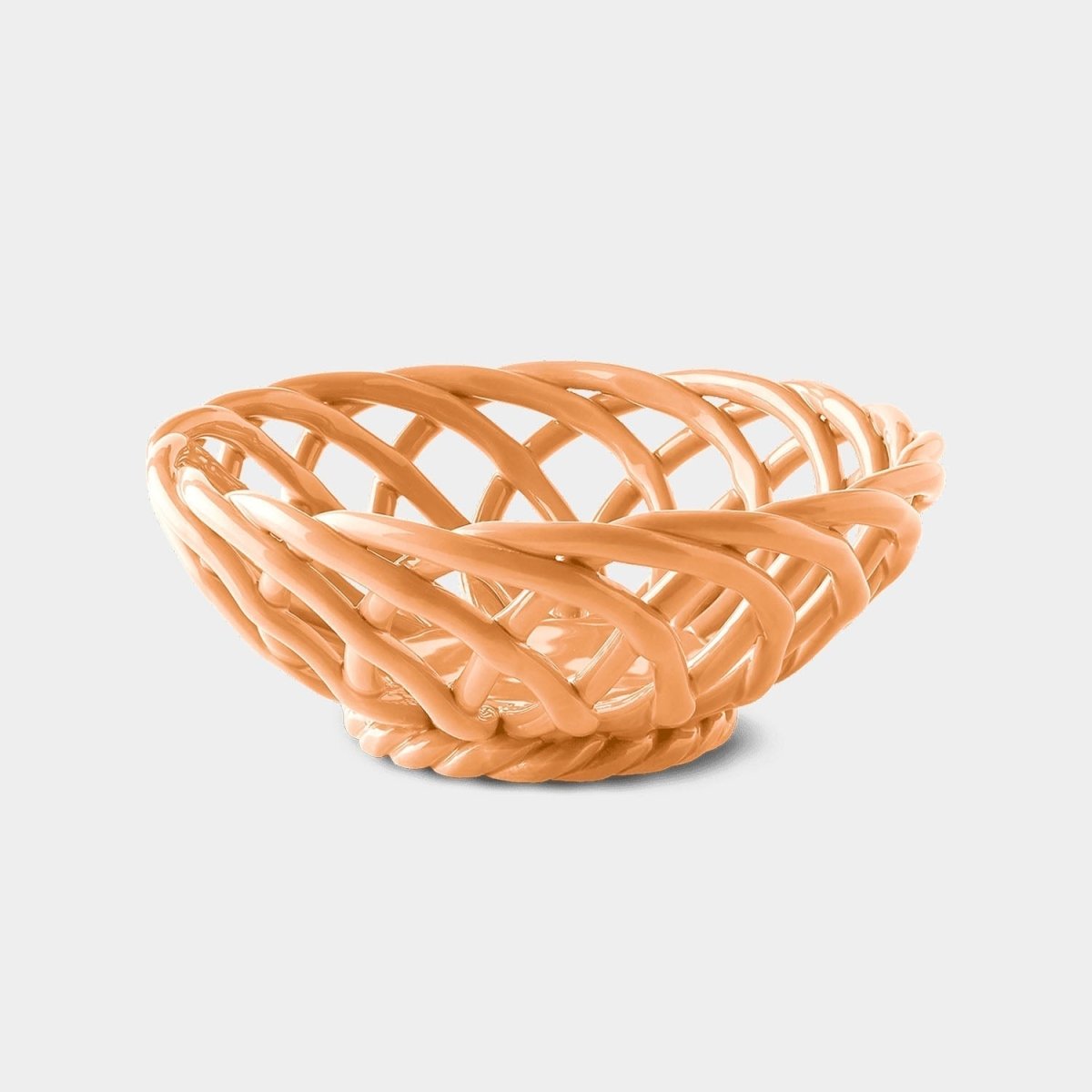 54Celsius OCTAEVO Sicilia Ceramic Basket, Small - Tangerine