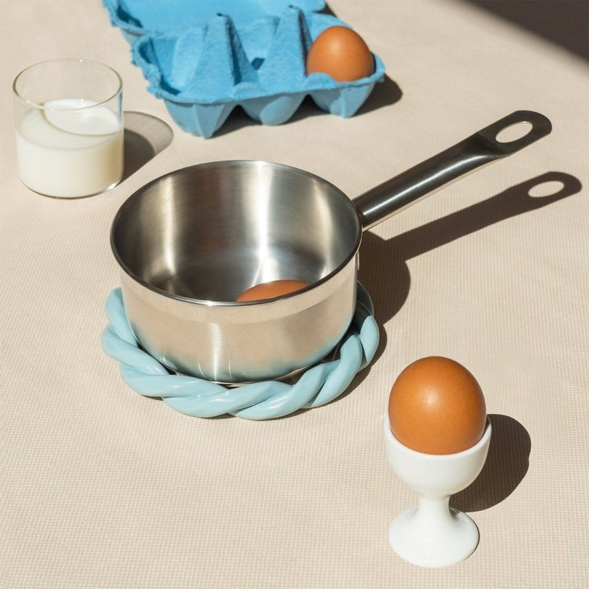 54Celsius OCTAEVO Sicilia Ceramic Trivet - Light Blue