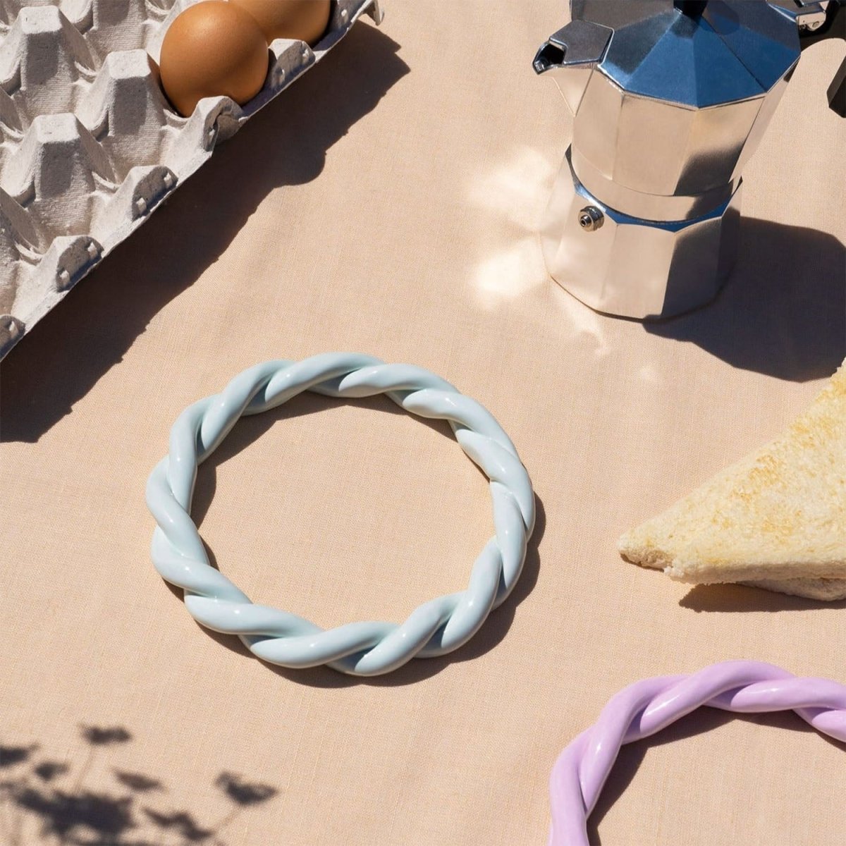 54Celsius OCTAEVO Sicilia Ceramic Trivet - Light Mint