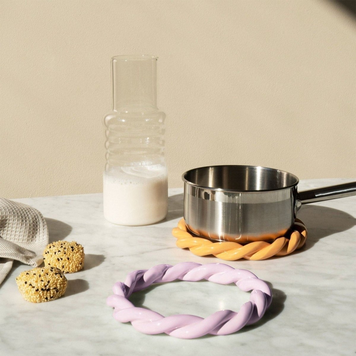 54Celsius OCTAEVO Sicilia Ceramic Trivet - Tangerine