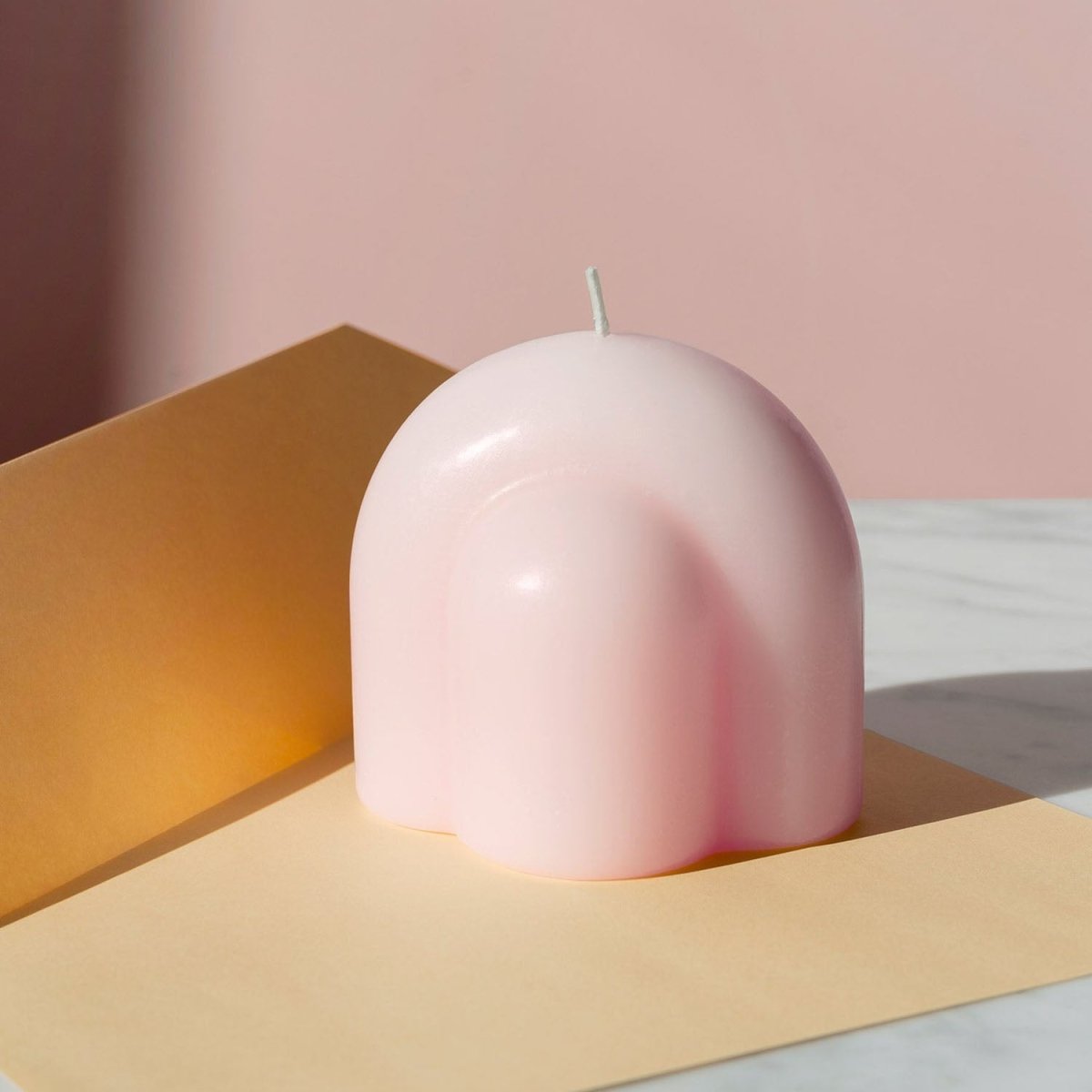 54Celsius OCTAEVO Templo Pale Rose Candle - Italian Artisan Sculptural Candle