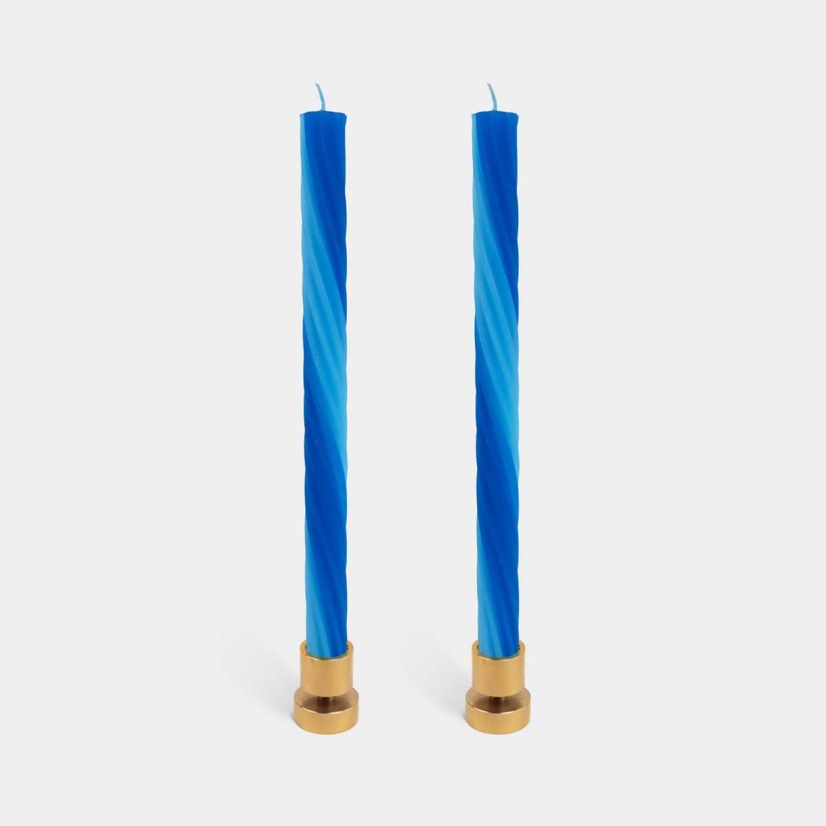 54Celsius Rope Taper Candle, Blue - 2 pack
