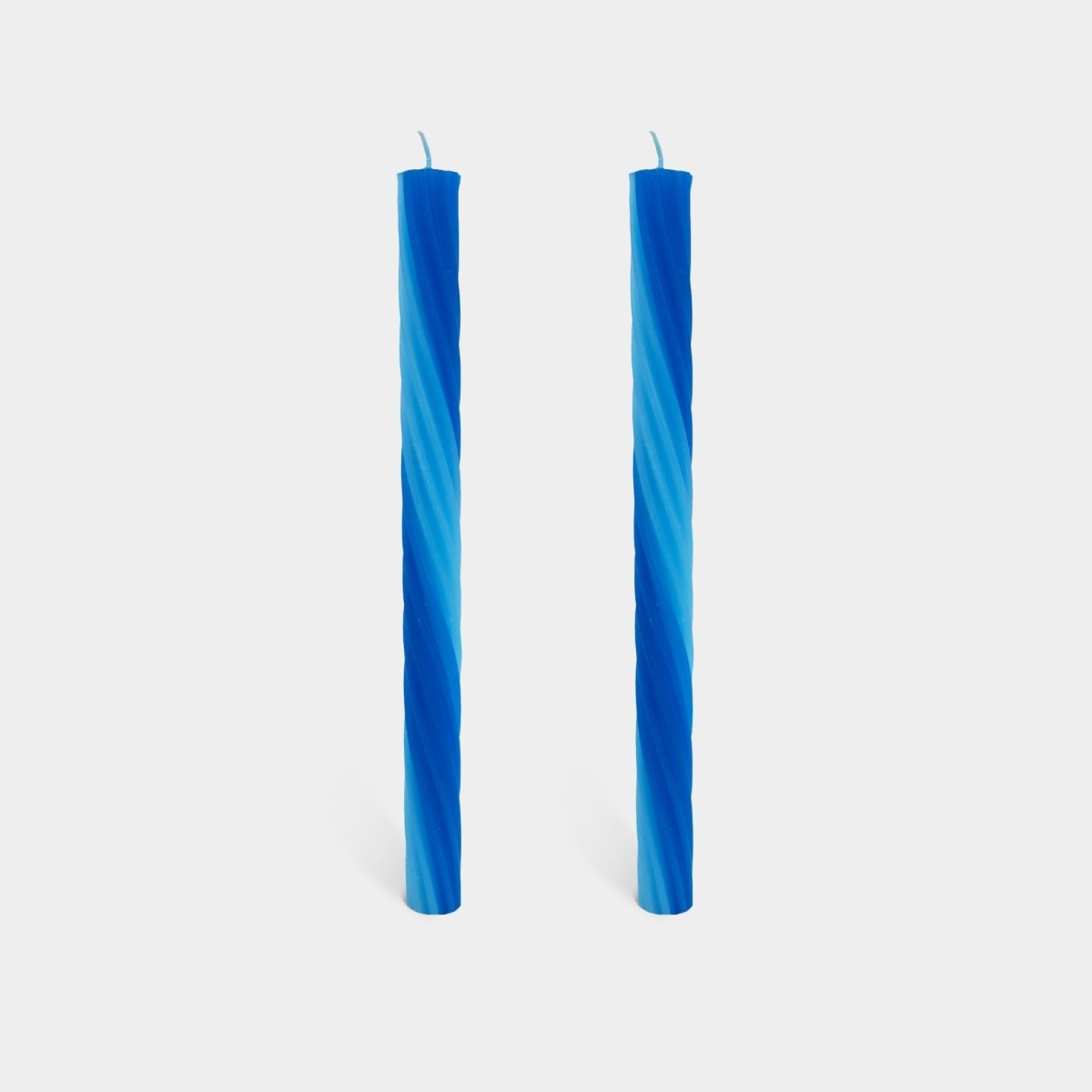 54Celsius Rope Taper Candle, Blue - 2 pack