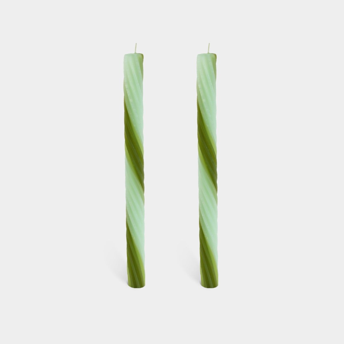 54Celsius Rope Taper Candle, Green - 2 pack