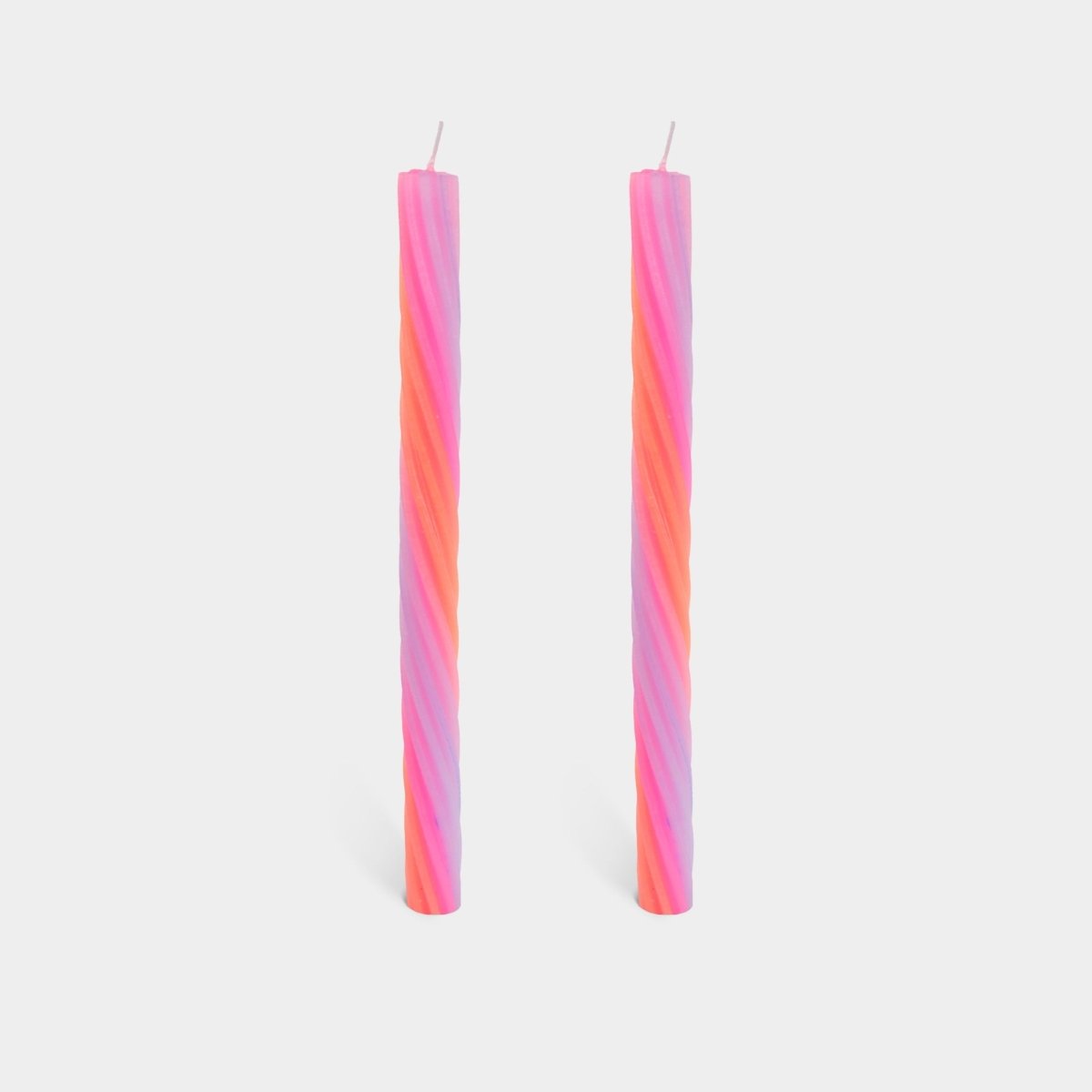 54Celsius Rope Taper Candle, Orange - 2 pack