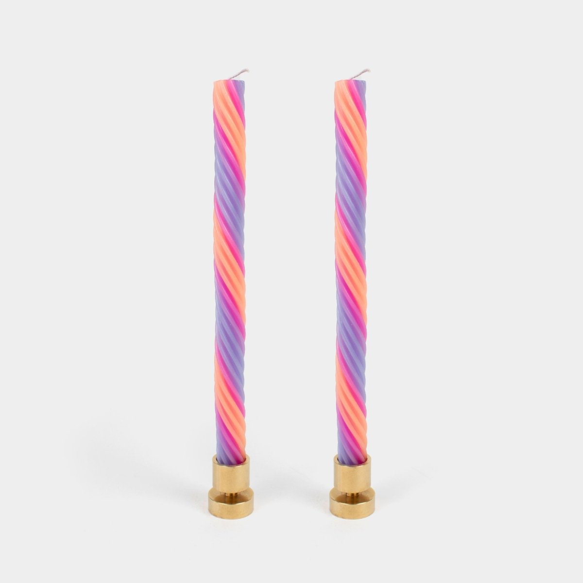 54Celsius Rope Taper Candle - Orange, Pink & Lavender - 2 pack
