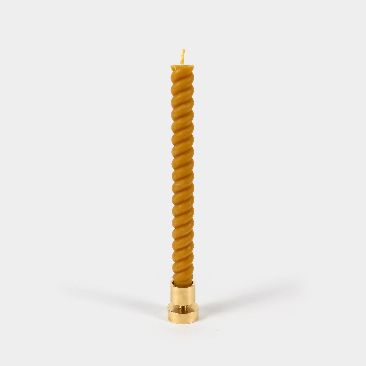 54Celsius Spiral Beeswax Taper Candle, Natural - 2 Pack