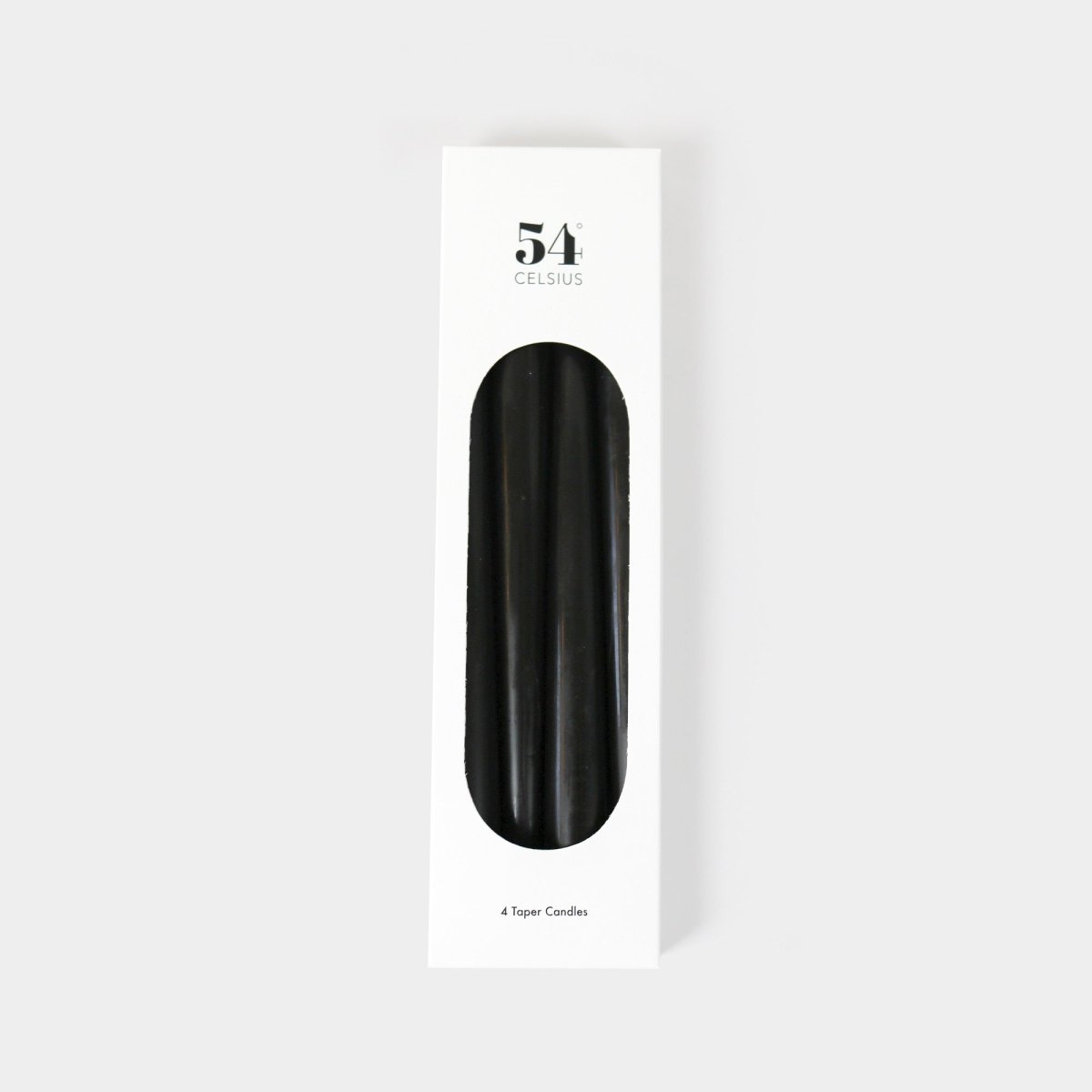 54Celsius Taper Candles, 4 Pack - Black