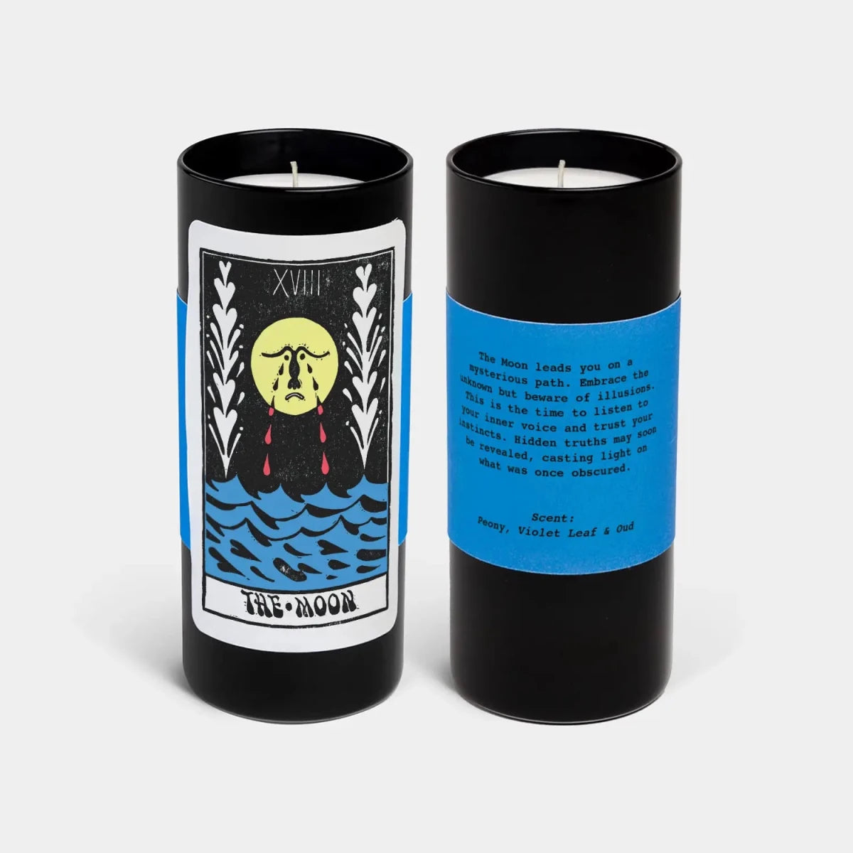 54Celsius The Moon Tarot Candle - Mystical Peony & Oud Scented Soy Candle
