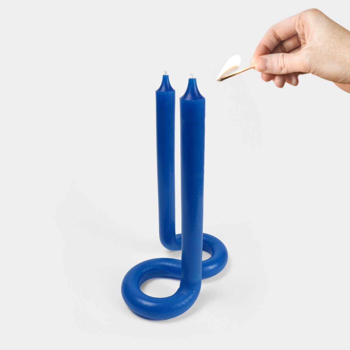 54Celsius Twist Taper Candle - Royal Blue