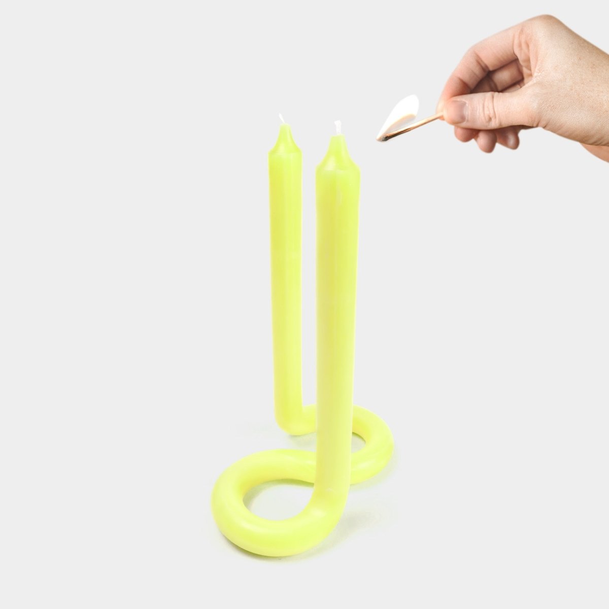 54Celsius Twist Taper Candle - Yellow