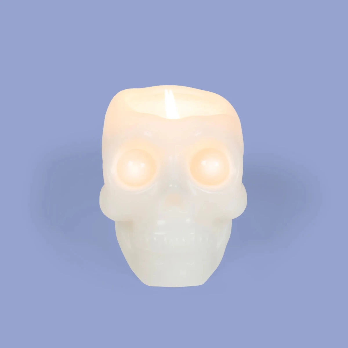 54Celsius White Skull Candle with Artificial Crystal Eyes