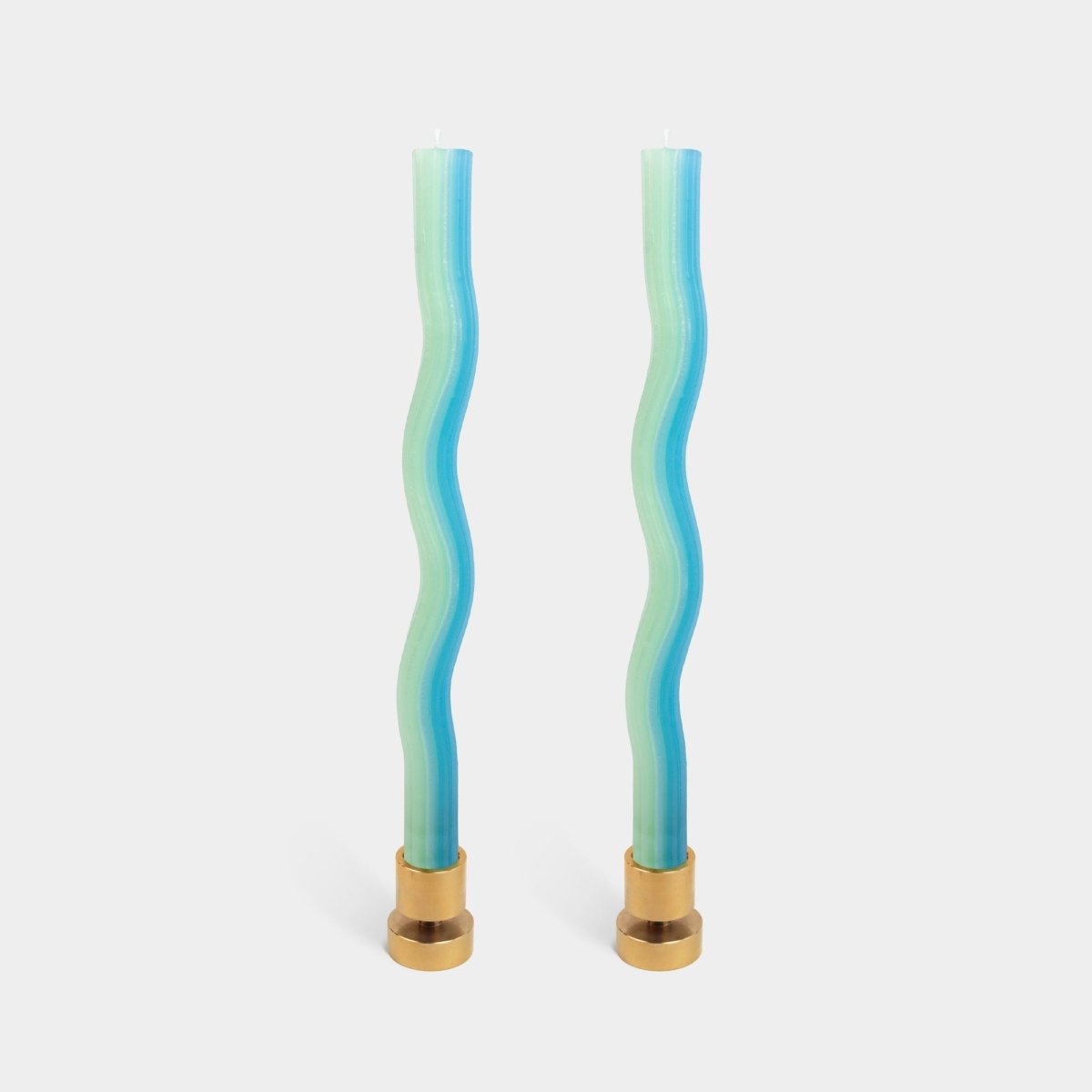 54Celsius Wiggle Taper Candle, Mint - 2 pack