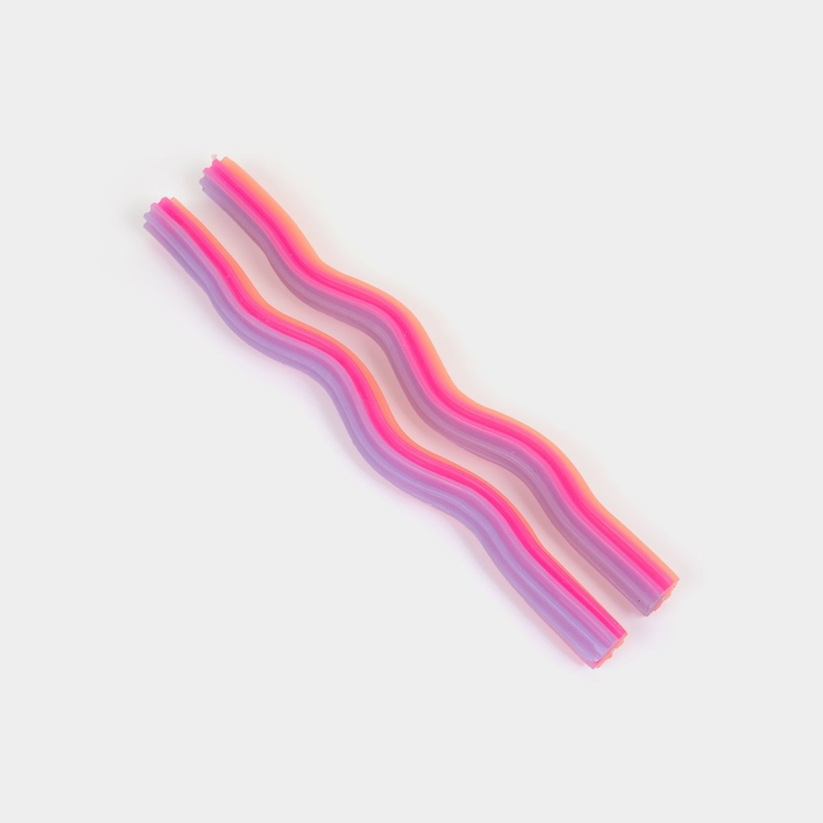 54Celsius Wiggle Taper Candle - Orange, Pink & Lavender - 2 pack