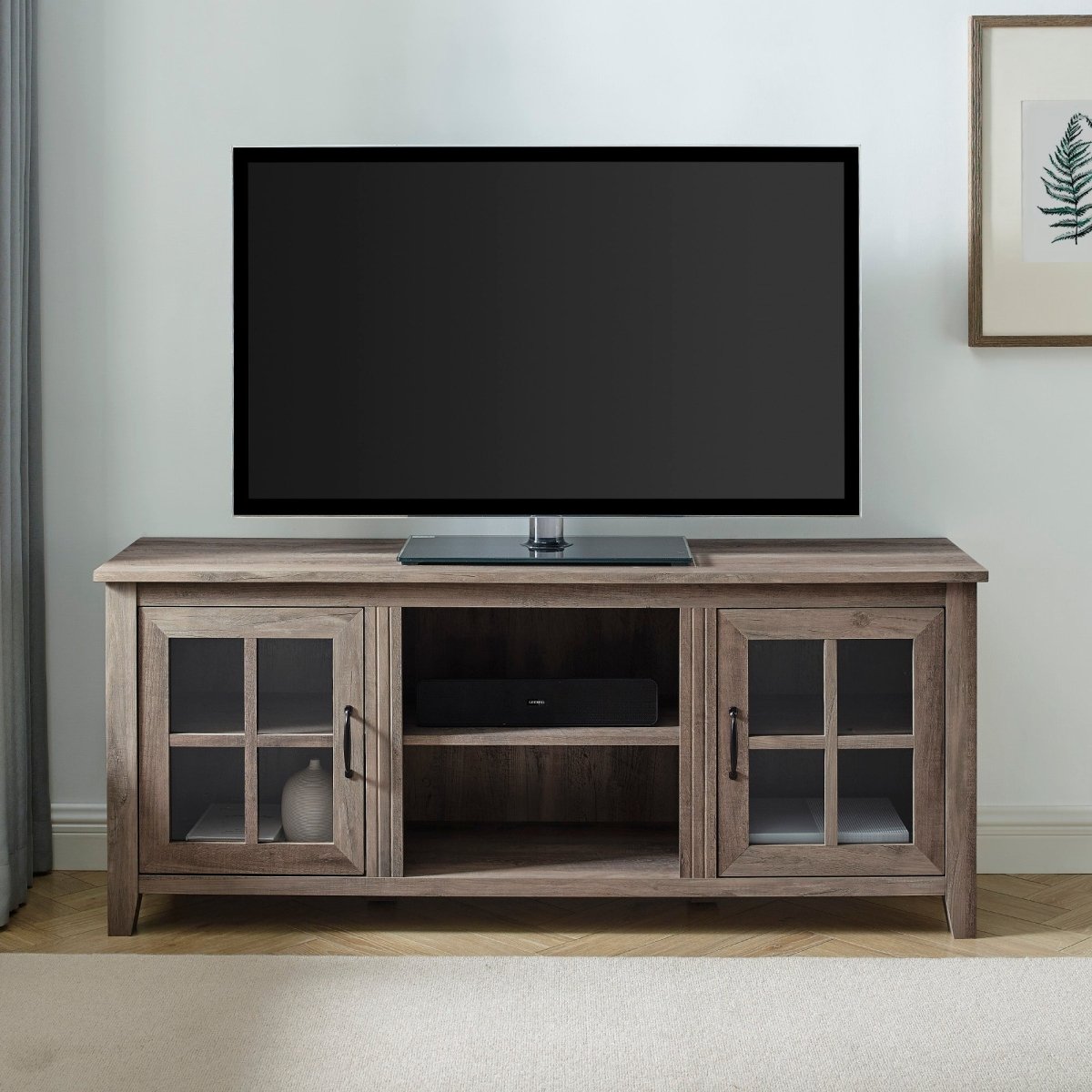 Walker Edison 58" Glass Door TV Console - lily & onyx