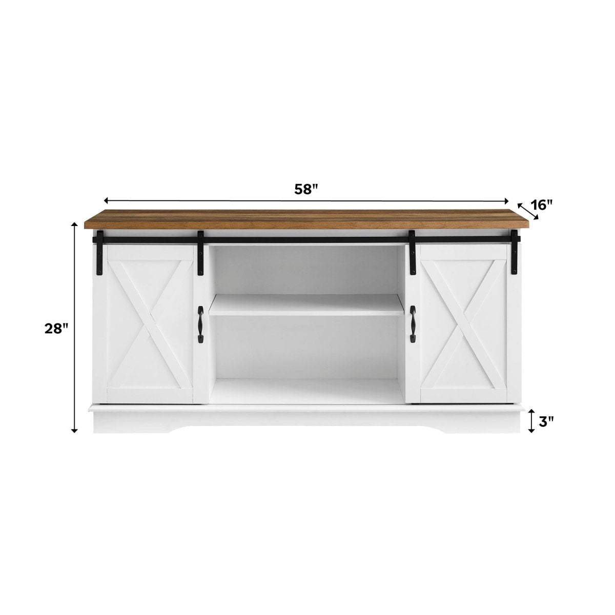 Walker Edison 58" Sliding Barn Door TV Stand - lily & onyx