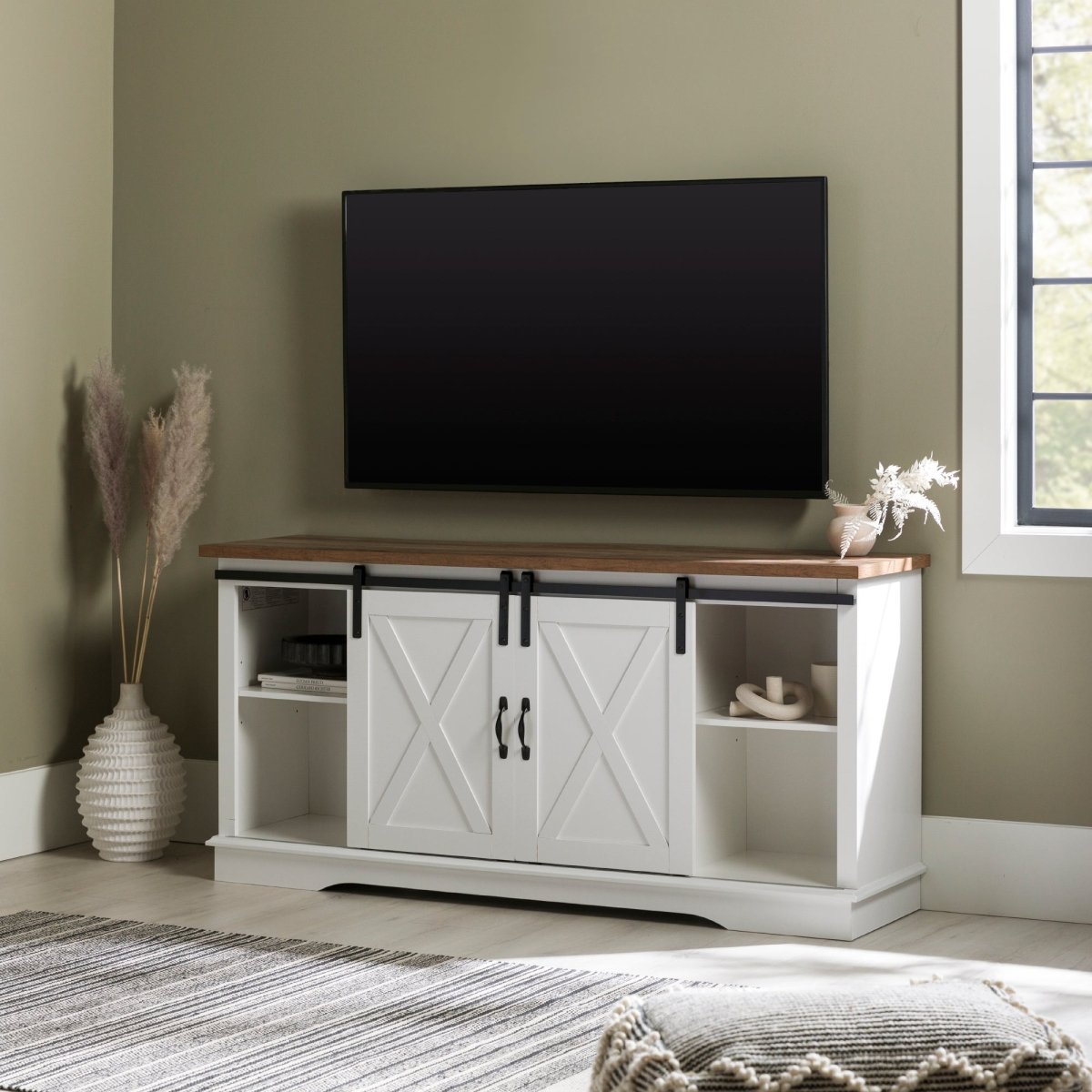 Walker Edison 58" Sliding Barn Door TV Stand - lily & onyx