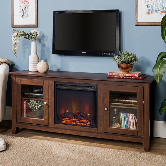 Walker Edison 58" Traditional Electric Fireplace TV Stand - lily & onyx