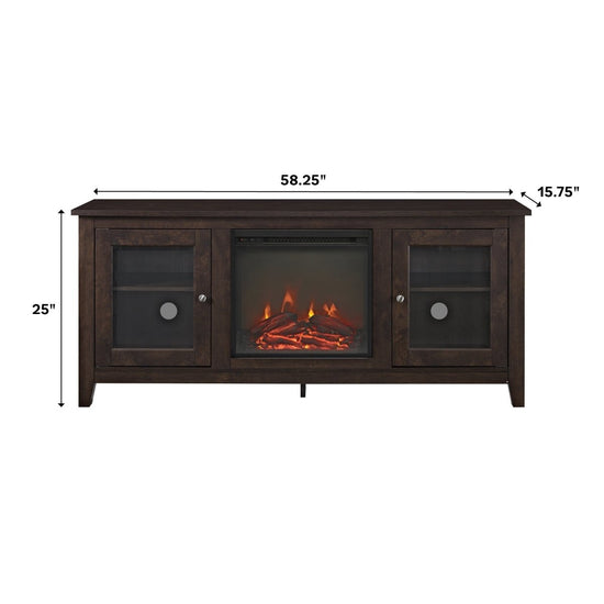 Walker Edison 58" Traditional Electric Fireplace TV Stand - lily & onyx