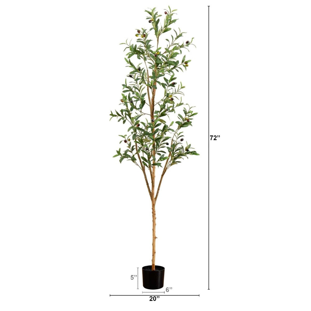 
                      
                        Nearly Natural 6’ Artificial Olive Tree with Natural Trunk - lily & onyx
                      
                    