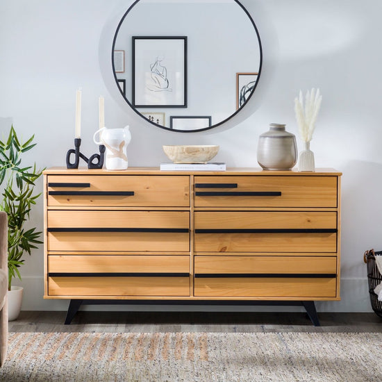 Walker Edison 6-Drawer Solid Wood Modern Dresser - lily & onyx
