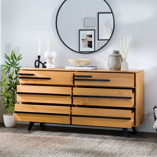 Walker Edison 6-Drawer Solid Wood Modern Dresser - lily & onyx