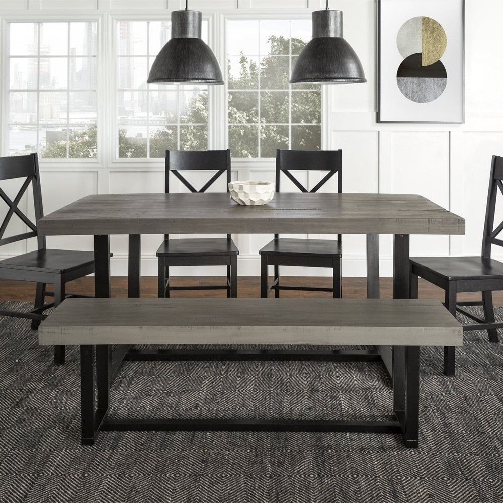 Walker Edison 6-Piece Farmhouse Dining Set - lily & onyx