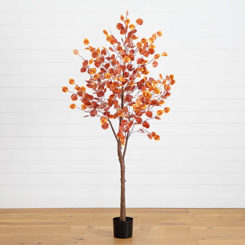 
                      
                        Nearly Natural 6’ Pre - Lit Autumn Eucalyptus Artificial Fall Tree with 300 Warm White LED Lights - lily & onyx
                      
                    