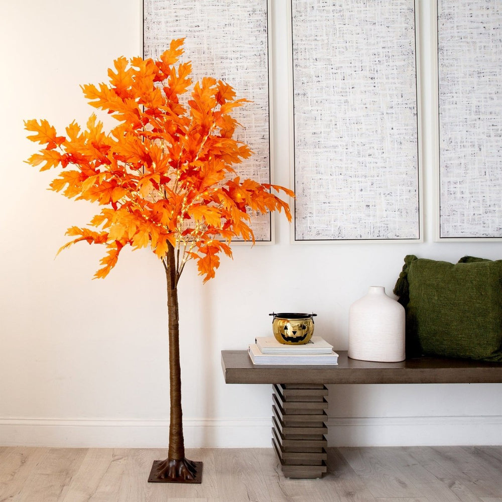 
                      
                        Nearly Natural 6’ Pre - Lit Autumn Maple Artificial Fall Tree with 300 Warm White LED Lights - lily & onyx
                      
                    