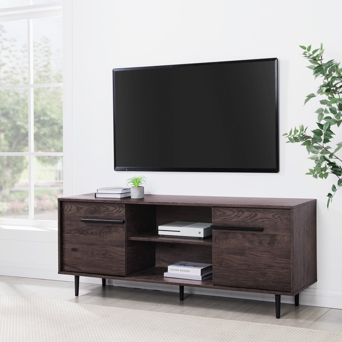 Walker Edison 60" 2-Door Modern Media Console - lily & onyx