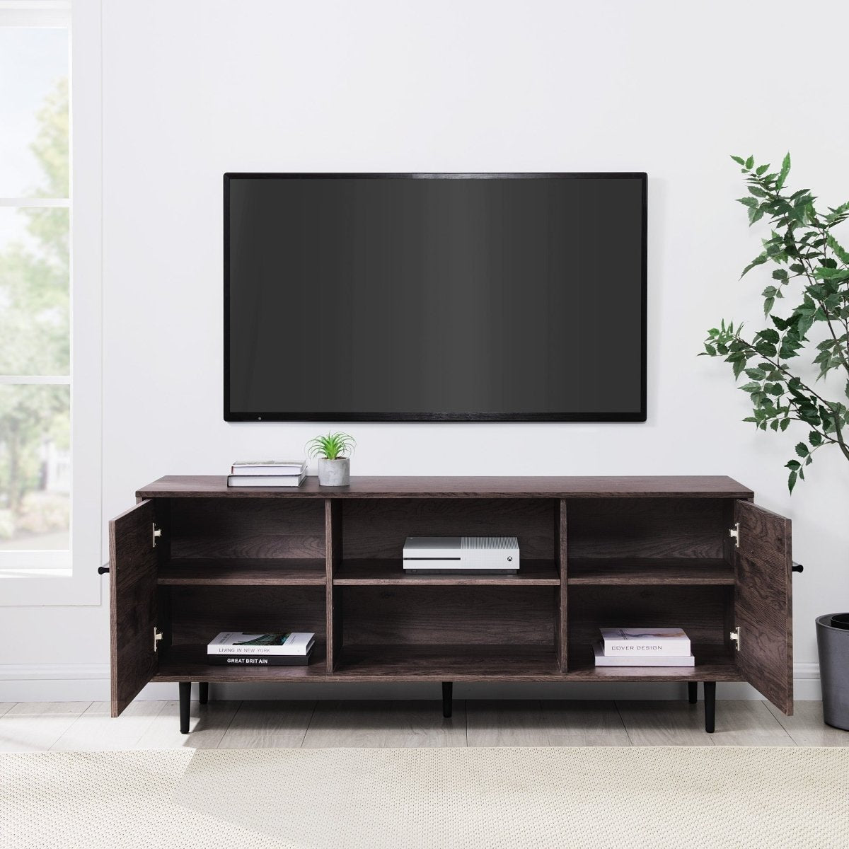 Walker Edison 60" 2-Door Modern Media Console - lily & onyx