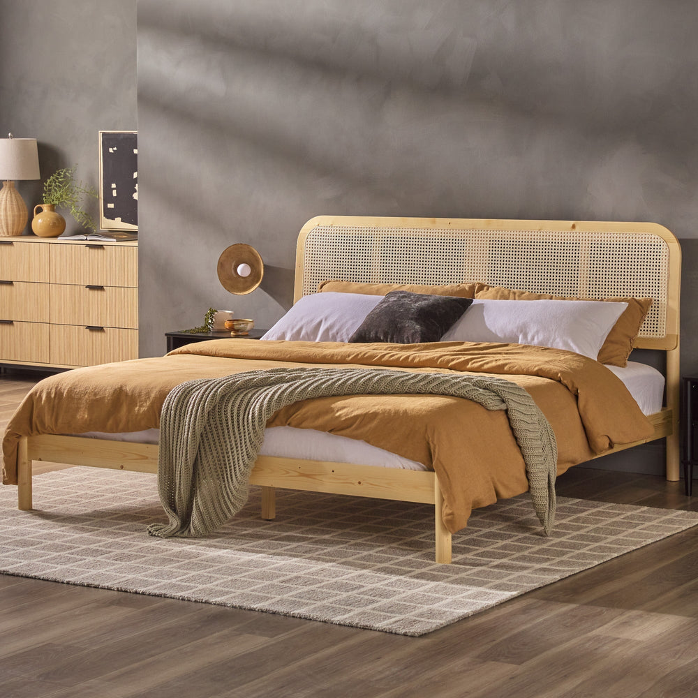
                      
                        Neru Boho Curved Rattan-Headboard Bed Collection (Queen or King)
                      
                    