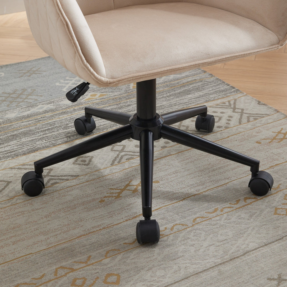 
                      
                        Light Camel Quilted Velvet Office Desk Chair
                      
                    