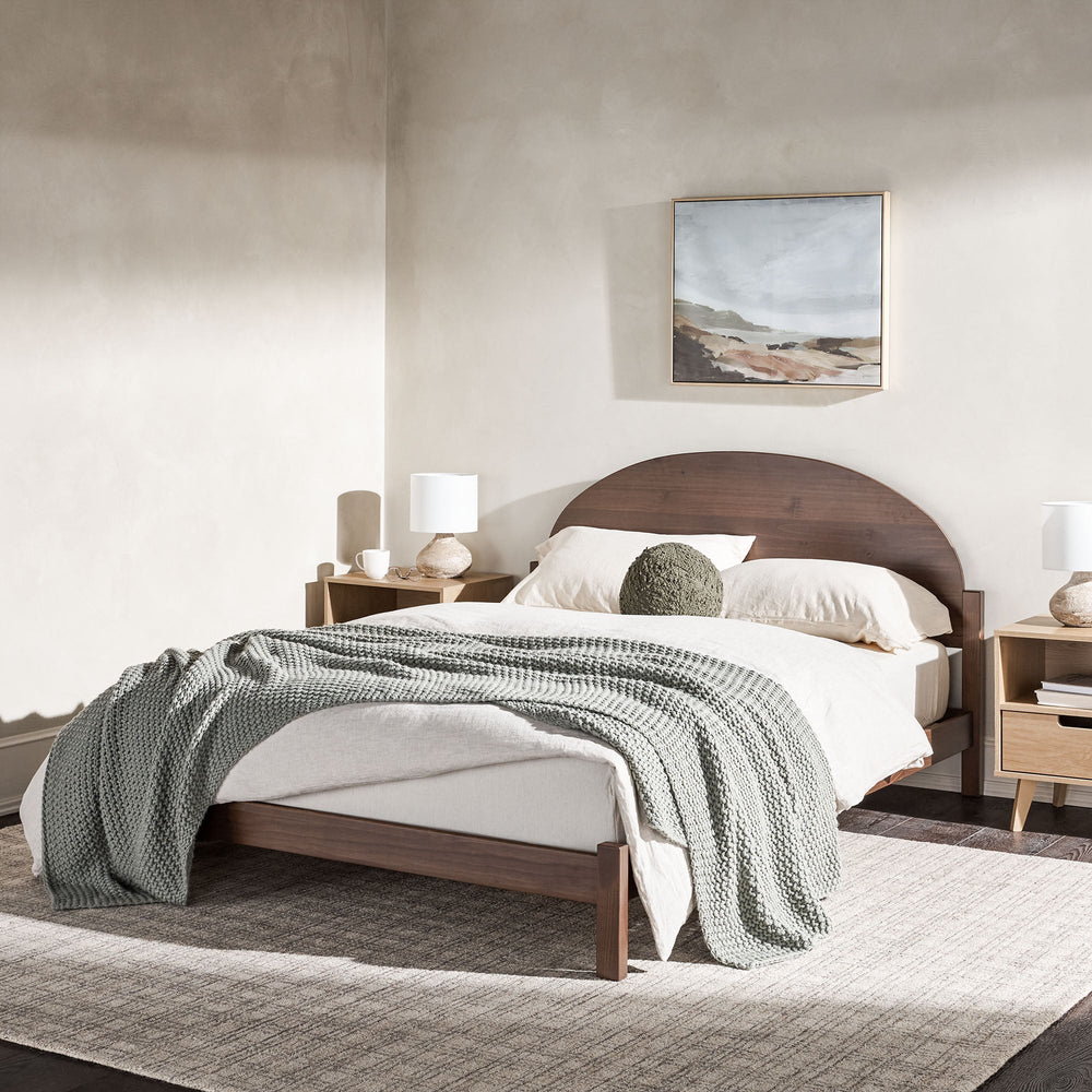 
                      
                        Elias Solid Wood Bed with Arched Headboard
                      
                    