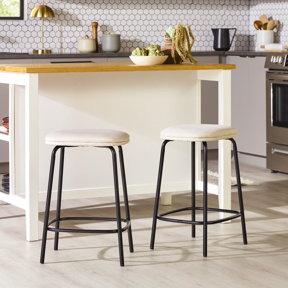 
                      
                        Mutt Simple Counter Stool with Upholstered Seat, Set of 2
                      
                    