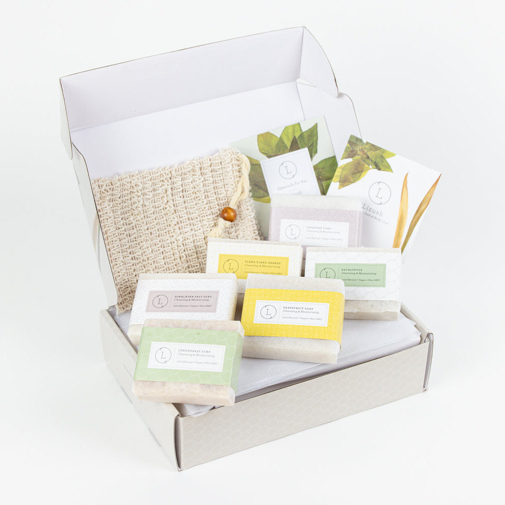 Natural Cold Process Soap Bar with Essential Oils Gift Set