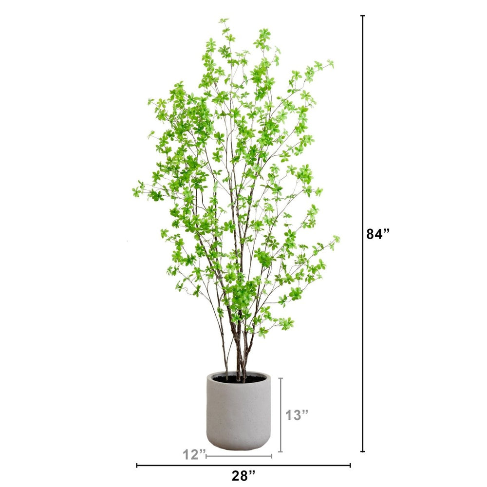 
                      
                        Nearly Natural 7’ Artificial Enkianthus Tree with Resin Stone Planter - lily & onyx
                      
                    