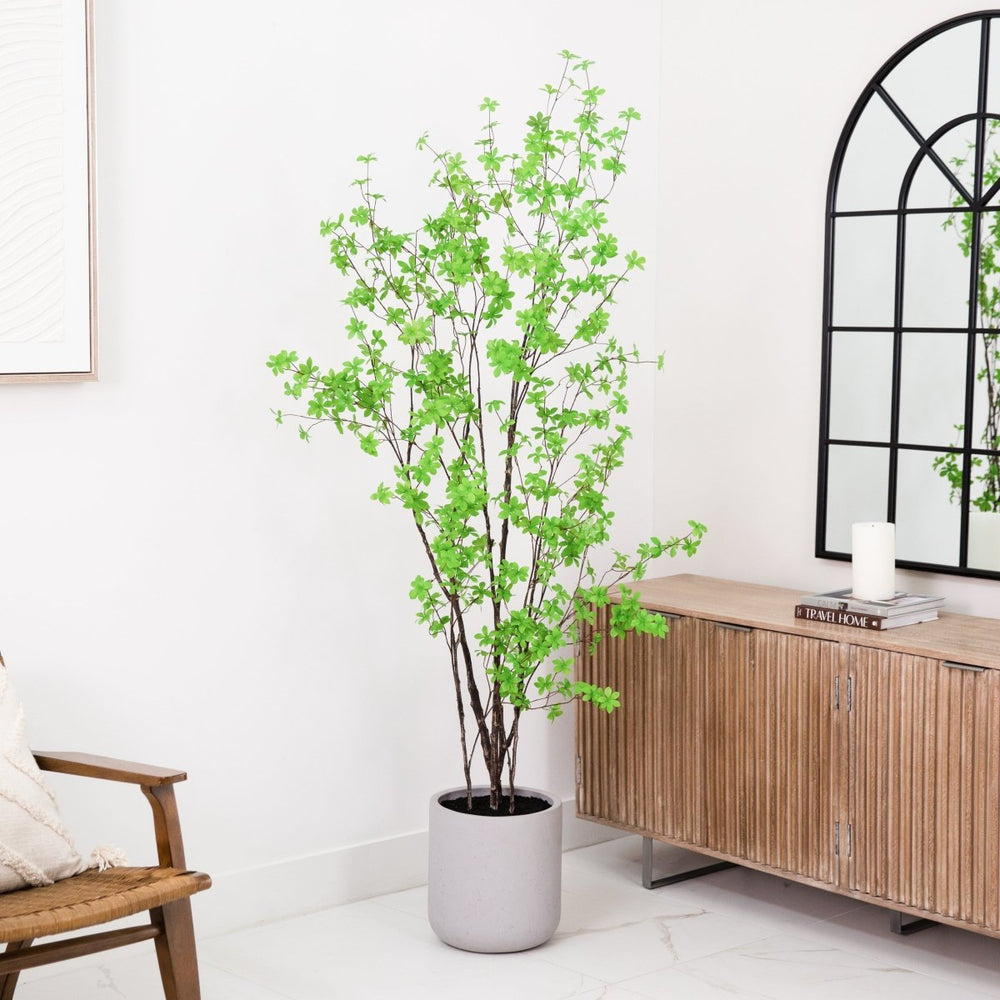 
                      
                        Nearly Natural 7’ Artificial Enkianthus Tree with Resin Stone Planter - lily & onyx
                      
                    