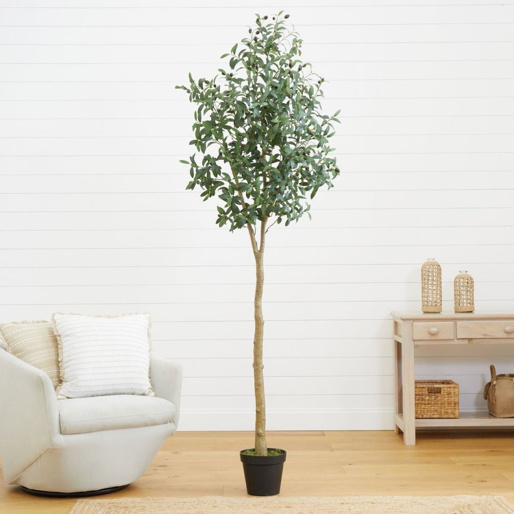 Nearly Natural 7’ Artificial Olive Tree - lily & onyx