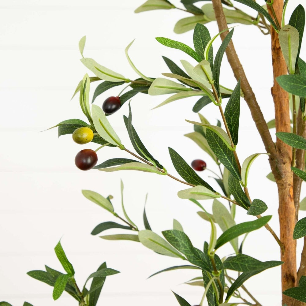 
                      
                        Nearly Natural 7' Artificial Olive Tree with Natural Trunk - lily & onyx
                      
                    