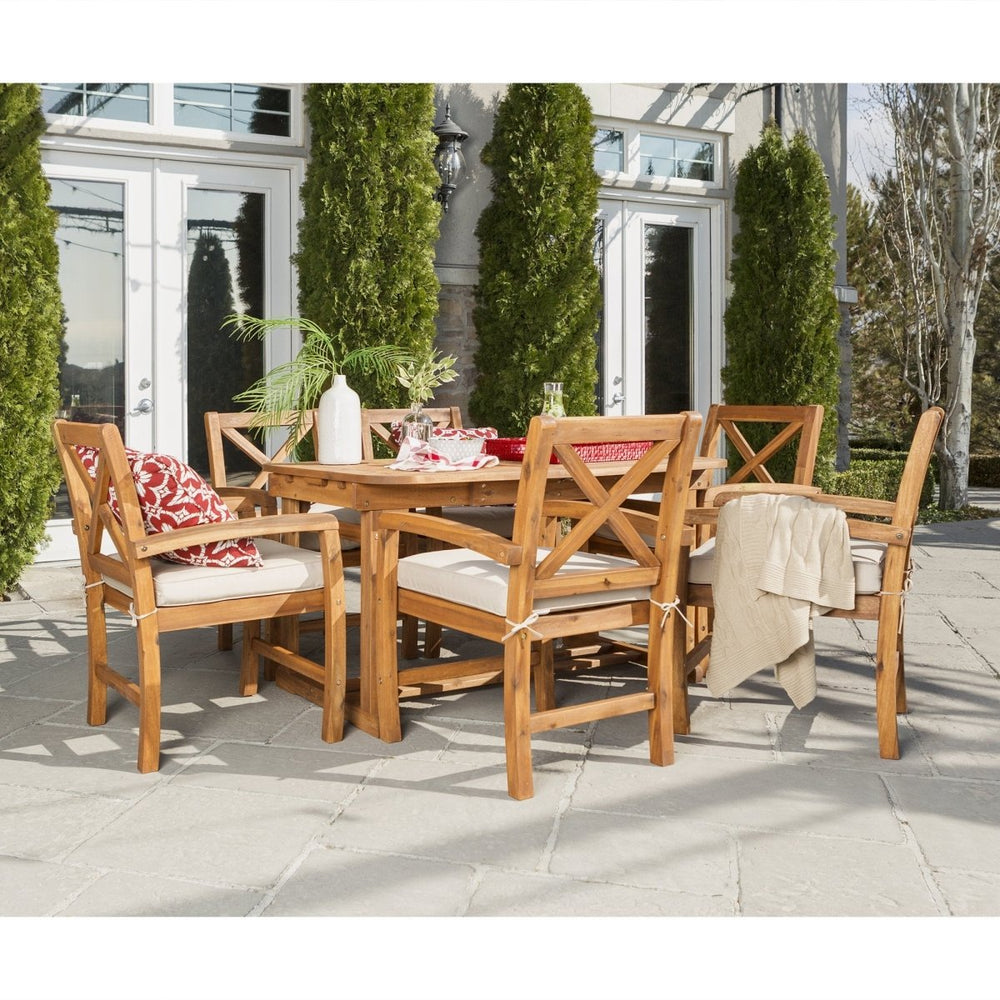 
                      
                        Walker Edison 7-Piece Crosswinds Outdoor Dining Set - lily & onyx
                      
                    