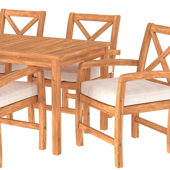 Walker Edison 7-Piece Patio Dining Table Set - lily & onyx