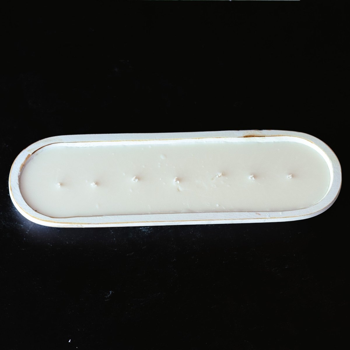 Cedar Mountain Candle 7 Wick White Wood Dough Bowl - lily & onyx